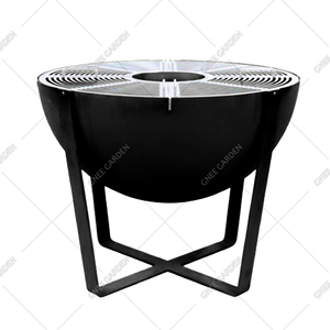 Top-Selling Premium Portable Vertical Corten Steel Firewood <b>BBQ</b> <b>Grill</b> CE Certified Electronic Pulse Ignition Modern Wood Fire - Product Image 3