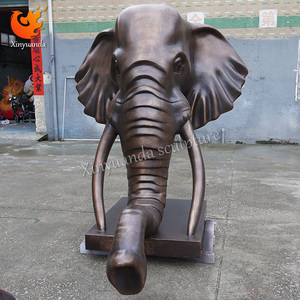 Tượng voi trang trí ngoài trời cỡ lớn bằng sợi thủy tinh, đặt làm riêng cho công viên vườn thú - Product Image 2