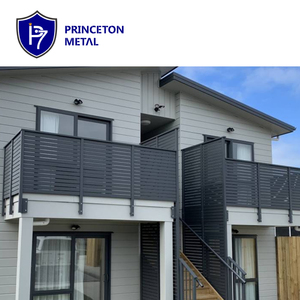 Modern Continuous Aluminum <strong>Handrail</strong> System with Horizontal Slats <strong>for</strong> Balcony <strong>Deck</strong> Staircase or Flooring Balustrade - Product Image 4