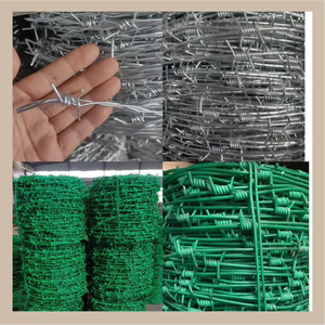 Alambre de Púas Recubierto de PVC, Doble Torsión, Núcleo Galvanizado, Antioxidante, Recubierto de Plástico Verde, para Cercas de Seguridad Perimetral - Product Image 3