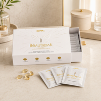 Boîte d'emballage personnalisée pour sachets de compléments beauté, boîte en papier rigide à tiroir, logo gaufré à l'or, impression personnalisée, boîte cadeau