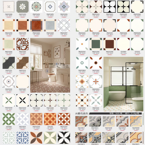 Carreaux <span class=keywords><strong>de</strong></span> <span class=keywords><strong>zellige</strong></span> marocains 200x200mm, motif géométrique feuille verte fleur rouge, carreaux <span class=keywords><strong>de</strong></span> <span class=keywords><strong>sol</strong></span> en céramique pour intérieur, extérieur, cuisine, <span class=keywords><strong>salle</strong></span> <span class=keywords><strong>de</strong></span> <span class=keywords><strong>bain</strong></span> - Product Image 6