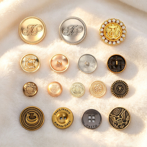 Boutons plats en alliage de zinc personnalisés, prix d'usine, faible MOQ, boutons métalliques gravés sur mesure pour manteaux, vestes, robes et vêtements - Product Image 4