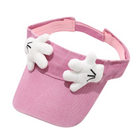 Casquette de soleil Mickey Mouse en jean à visière courte respirante pour femme – Protection extérieure, accessoire de mode, vente en gros, personnalisable