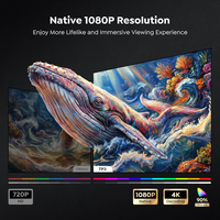 Projecteur de cinéma maison portable Android FHD 1080P natif 1200 lumens ANSI