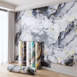 Autocollants muraux en PVC auto-adhésifs, imitation <span class=keywords><strong>carrelage</strong></span> céramique et marbre, pour la décoration murale de la cuisine et des toilettes, rouleaux de papier peint décoratif en PVC - Product Image 1