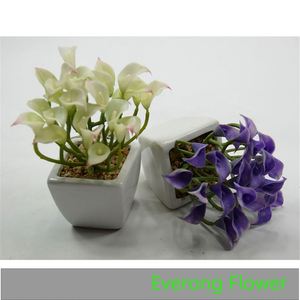 Mini Toque Real Flor <span class=keywords><strong>Artificial</strong></span> Calla Lily Planta em Vaso - Product Image 2