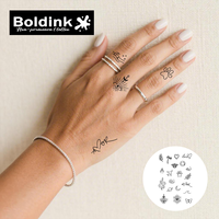 Autocollant de tatouage semi-permanent Boldink personnalisé, réaliste, motif œil maléfique, art corporel Amor, imperméable, longue durée (2 semaines), encre Jagua