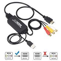 RCA CVBS AV zu HDMI Male zu Male Cable 6ft 1.8m HD 1080P für PC Laptop Projector HDTV