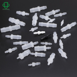 Connecteur de tuyau en plastique PC bleu de haute qualité 1/8\" à diamètre égal, droit, à deux voies, à fentes, pour usage médical - Product Image 5