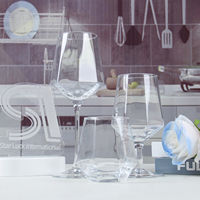 StarLuckINT – Lot de verres à vin géométriques transparents en cristal, flûtes à champagne et verres à vin rouge sur pied pour mariages, hôtels et événements (vente en gros)