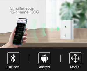 China Fabrikant Medische Apparatuur Distributie Gelijktijdig 12-kanaals <span class=keywords><strong>Ecg</strong></span> Draagbare Draadloze <span class=keywords><strong>Bluetooth</strong></span> In Wit Voor Ziekenhuis - Product Image 3