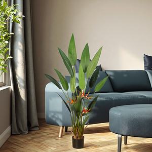 شجرة النخيل الاصطناعية الطيور محاكاة الجنة النباتات بوعاء شبه الأشجار للداخلية في الهواء الطلق - Product Image 6