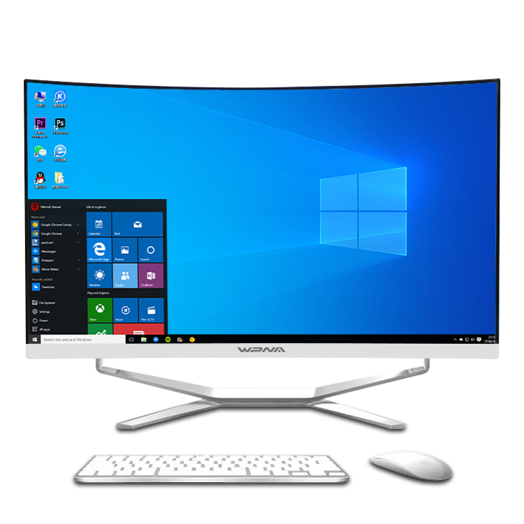 24"27'' All In One Pc Intel Core I7 I5 I3 8gb Ram 256gb Ssd+500gb Hdd 1920*1080p Hd Led Curve Screen Monoblock Computer