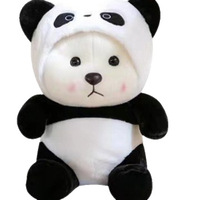 Ours en peluche figuratifs de mariage en gros, je t'aime, jouet en peluche avec cœur rouge, ours en peluche rembourré de coton, Saint-Valentin