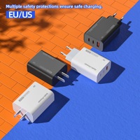 Chargeur rapide USB Type C 100W 3 ports, adaptateur secteur pour téléphone portable, charge rapide USB-C PD 100W
