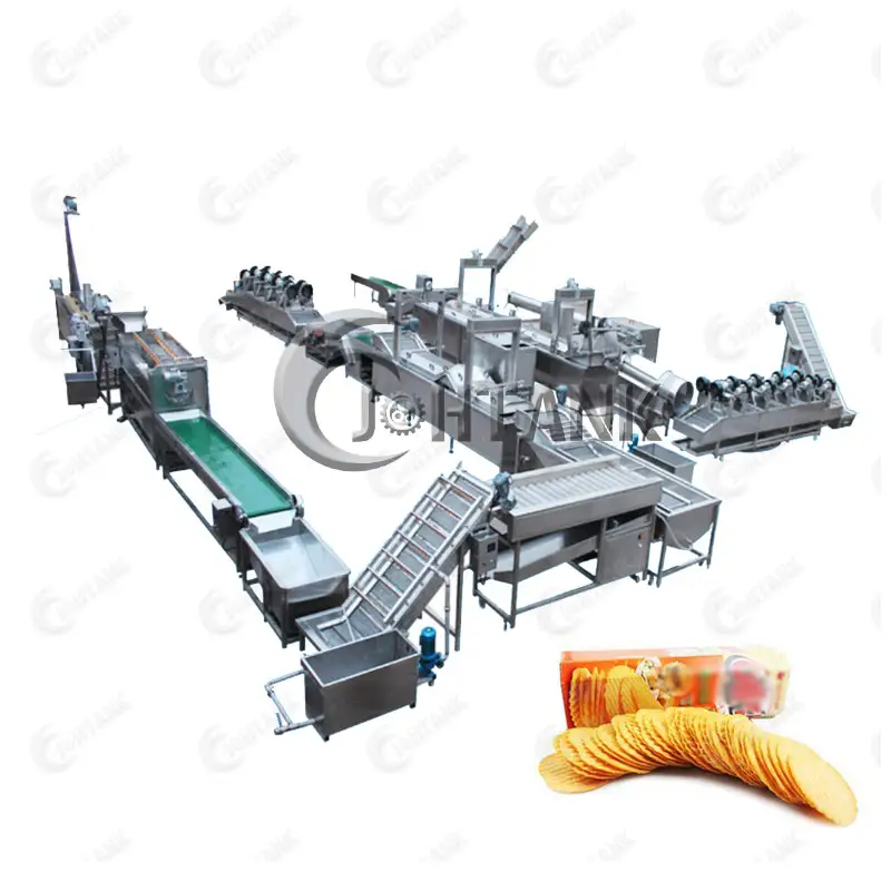 Línea de producción de Chips de patatas fritas, máquina de fabricación de patatas, precio