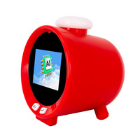 Réveil intelligent pour enfants au design mignon de petit canard avec affichage de la météo/de l'heure et fonction vocale IA, fabriqué en silicone et plastique