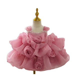 Vestido de Princesa para el Primer Cumpleaños del Bebé, Vestido Nuevo para Bebé, Color Arena, Verano - Product Image 6