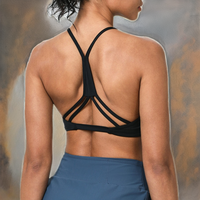 Nuevo Sujetador Deportivo Transpirable de Alta Sujeción y Resistente a Impactos para Mujer, Sin Varillas, Estilo Lulu Yoga, con Tirantes Cruzados y Cuello en V, de Spandex/Nylon