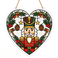 Pendentif en acrylique en forme de cœur imprimé, cadeaux décoratifs transparents pour la Saint-Valentin, Thanksgiving, Noël, Halloween, la remise des diplômes, dessin animé