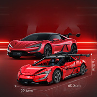 Ensemble de blocs de construction de voiture de sport à l'échelle 1:8, modèle YangWang EV U9, télécommande 2,4 GHz, jouet en plastique à monter soi-même, marque CADA, cadeau