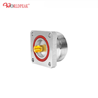 Connecteur coaxial à souder DIN femelle 7/16, DC-3GHz, 50 Ohms, montage sur panneau 4 trous, pour alimentation de station de base