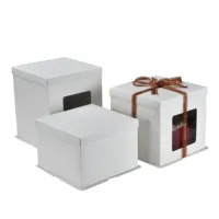 White Wedding Cake Box, Custom, Handmade, Luxury