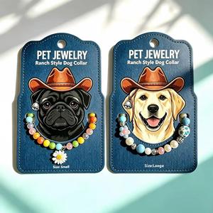 Ranch Style Colorful <b>Beaded</b> Pet <b>Collar</b> Daisy Pendant <b>Dog</b> Necklace With Extension Chain Western Cowboy Pet Jewelry - Product Image 6