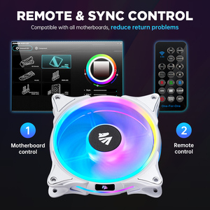 Asiashorse-ventilador de refrigeración <span class=keywords><strong>Rgb</strong></span> de alta calidad, nuevo diseño, FS-9002, 120mm, ARGB, 5V, Hub, <span class=keywords><strong>Control</strong></span> remoto inteligente, enfriador de líquido, ventilador de pc - Product Image 5