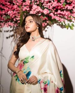 Sari en satin imprimé d'origine japonaise avec pièce de chemisier, vêtements indiens pour femmes, sari, meilleur prix, produit en vrac - Product Image 5