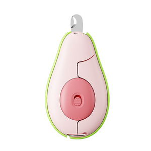 Avocado Shape Pet Nail Clippers For Small Animals Durable <b>Plastic</b> Design Green Color - Product Image 1