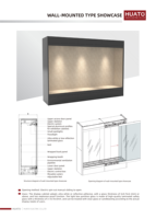Vitrine murale en verre avec éclairage LED pour musée, centre commercial, kiosque ou stand d'exposition de bijoux