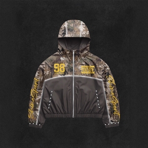 Tuta Sportiva Oversize Personalizzata in Stile Streetwear, Camouflage, in Nylon e Poliestere, Impermeabile, per <span class=keywords><strong>Uomo</strong></span> e Donna - Product Image 2