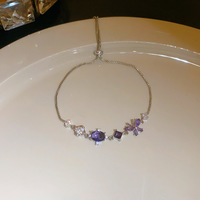 Bracelet carré en zircon de style européen et américain 2026, fabriqué en cuivre écologique, luxueux et élégant, parfait pour les femmes