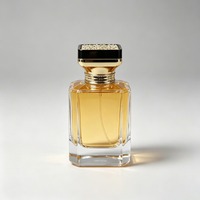 Flacon de parfum en verre carré de luxe pour femmes, personnalisé avec votre marque, 30 ml, 50 ml, 100 ml, avec bouchon
