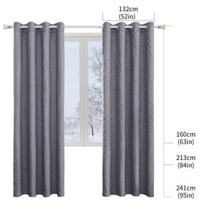 XinLan Thermal Insulated Window <strong>Curtain</strong>, <strong>Winter</strong> Window Cover with Visible Panel Filled with <strong>Thick</strong> Cotton Windproof <strong>Curtains</strong> - Product Image 5
