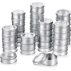 Tùy Chỉnh Rỗng Thực Phẩm Phân Loại Rõ Ràng Cửa Sổ Nắp Kim Loại Vòng Bạc Hộp Thiếc Kẹo Sô Cô La <span class=keywords><strong>Tin</strong></span> Có Thể Cho Món Quà Cà Phê Trà Cookie Đóng Gói - Product Image 1