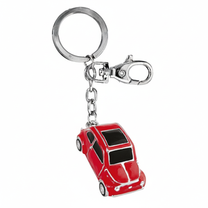 Llavero Clásico de Cuero Rojo con Diseño Metálico, Elegante Llavero Sin Caja - Product Image 2