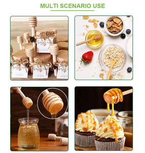 Hot bán biểu tượng tùy chỉnh gỗ ô liu mứt gỗ Jar mật ong muỗng mật ong dipper mật ong thanh - Product Image 6