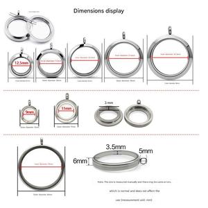 20mm/25mm/30mm chiusura magnetica vetro pendente ciondolo in acciaio inox memoria vivente medaglione gioielli - Product Image 5