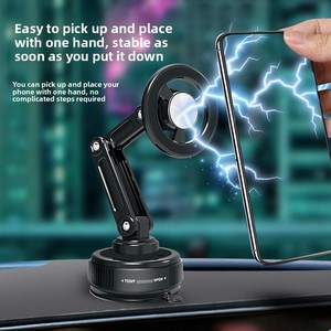 Nouveau support de téléphone pour voiture modèle 028, fixation magnétique puissante, base de navigation pliable à ventouse pour tableau de bord avant - Product Image 2