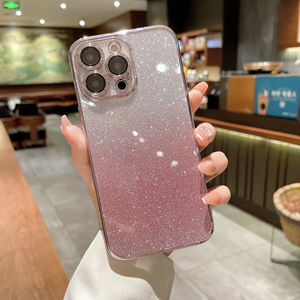 Coque de téléphone Apple 17 Pro Max avec paillettes, électroplaquée, pour iPhone 16, dégradé, tout inclus, protection anti-chute pour iPhone 15, 14 - Product Image 5