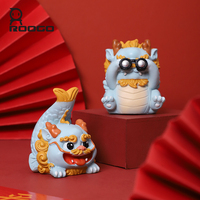 Ensemble de 9 figurines en résine FengShui Nine Dragon Sons, statue de dessin animé traditionnelle chinoise, décoration de maison, ornement de bureau, cadeau porte-bonheur