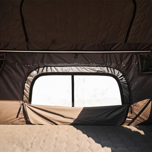 Tente de toit rigide à toit souple pour 4 personnes, en aluminium, vente en gros, camping en plein air pour SUV, voiture, camion, vente chaude, dorée - Product Image 5