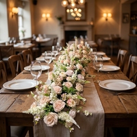 Vente en gros de fleurs artificielles en soie romantiques, rose blanche, décoration de table moderne, œuvre d'art, mariage, Noël, Nouvel An