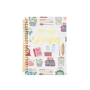 Wholesale 2024 Uptodate Custom Hardcover Cute Comic Cookbook Linen Diary Planner Spiritual Guide Book Journal