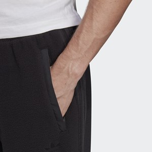 Pantaloni Sportivi da Uomo Adidas Originals in Pile Polare Nero/Nero Alla Moda e Antirughe con Logo Personalizzabile |   100% Autentico - Product Image 4