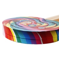 Vente en gros, offre spéciale, boîte cadeau de luxe personnalisée en forme de sucette, emballage cadeau, boîte à fleurs pressées en papier cuivré
