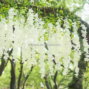 Fiori Artificiali di Glicine in Seta per Matrimoni, Lauree, Pasqua, Ghirlanda Lunga 43 Pollici per Decorazioni a Soffitto, Uso Domestico e Alberghiero, Lunga Durata - Product Image 3